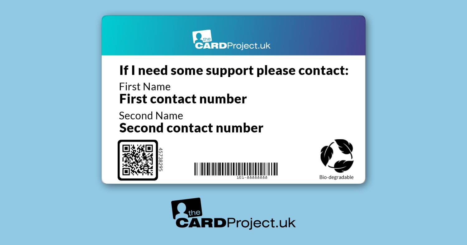 Deaf, Sign Language, Awareness Photo Medical ID Alert Card   (REAR)